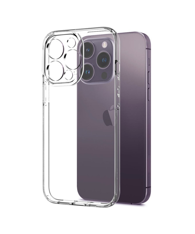 Coque iPhone 14 Pro Transparente avec Protection d’Écran en Verre Trempé