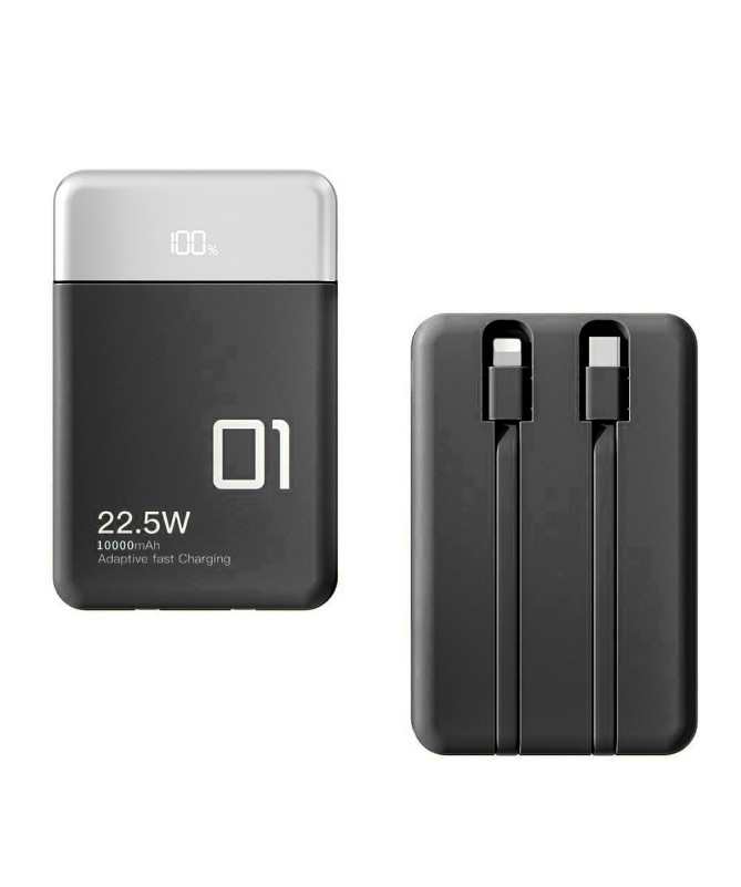 Batterie Externe à Double Câble 10,000mAh 22.5W - Charge Rapide