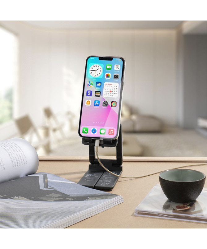 Support de Bureau pour Téléphones avec Ventilateur de Refroidissement