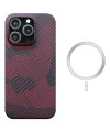 Coque iPhone 16 Pro Max Red Camouflage Shadow