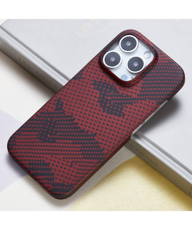 Coque iPhone 16 Pro Max Red Camouflage Shadow