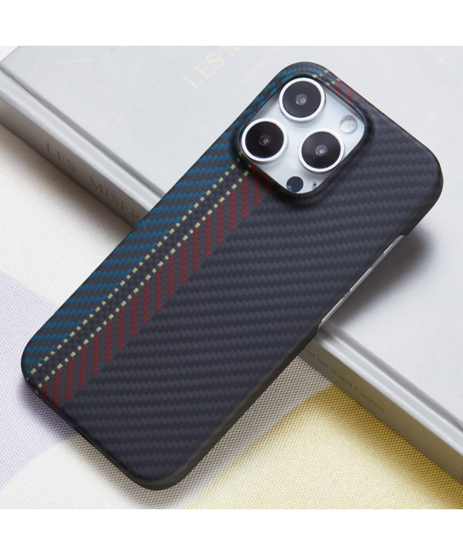 Coque iPhone 16 Pro Max Racing Stripe Carbon