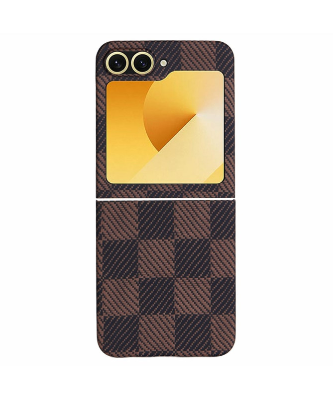 Coque Samsung Galaxy Z Flip 6 fibre d’aramide Checkerboard