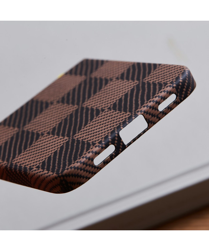 Coque Samsung Galaxy Z Flip 6 fibre d’aramide Checkerboard